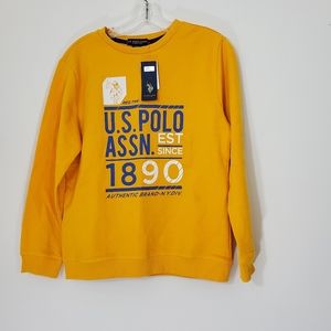 NWT U.S. Polo Assn Gold Sweatshirt, Size Large